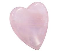 Nupuyai Rose Quartz Heart Thumb Worry Stone, Healing Crystal Pocket Palm Stone for Reiki Anxiety Stress Relief