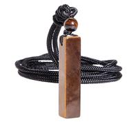 Nupuyai Tiger's Eye Crystal Cuboid Necklace for Women, Energy Healing Stone 4 Side Bar Pendant with Adjustable Cord 70cm