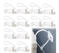 Nuqin 108Pcs White Nylon Anti Rewind Furniture Straps Quality Flame Retardant Furniture Wall Anchor Crack Resistant Easy Installation Ideal for Child Safety Prevent Furniture from Tipping Over