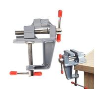 Nuqin Mini Bench Vice Table Clamp Small Bench Vise for Workbench Small Vice Clamp for Polishing Jewelry Carving Clock Repair Model Making Electronic Product Repair Manual Carving