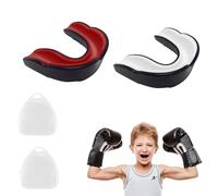 Nuqin Sports Mouthguards 2Pcs Adults and Youth Mouth Guard Mouthguards for Sports Kids with Case for Boxing Judo Karate Rugby Martial Arts MMA and All Contact Sports