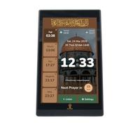 Nur Clock - 10" Islamic Athan Clock with Quran & Azkar, Hijri Date, Scheduling, Multiple Calculation Methods, Touchscreen, WiFi & Offline Mode - Arabic, English & Urdu (Black)