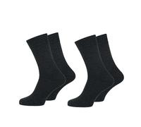 Nur Der Herren 2er Pack Baumwolle Business Classic Mit Komfortbund Socken, Anthrazitmel., 39-42 EU