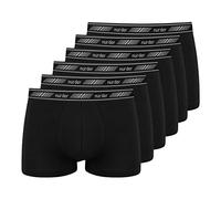 Nur Der Men's Boxer 6er Pack Cotton 3D-Flex Shorts, Schwarz, L (Pack of 6)