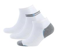 Nur Der Men's Herren Sneaker Socken Sport 3er Ankle Socks, White (White), (Size: 39-42) (Pack of 3)