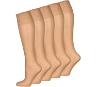 Nur Die 5er Knie Seidenfein, 626969 Socks, Maroon (Amber 230), One size
