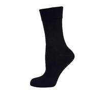 Nur Die Women's 98% Cotton high Sock with Comfort Waistband, Breathable and Comfortable, Opaque, Black, 39-42