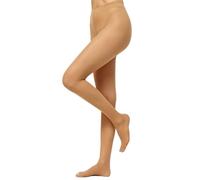 Nur Die Fit in Form 40 Denier Strong Support Semi Opaque Fine Tights Silky Matte Look Relieves Legs Comfort Waistband Women, almond, S