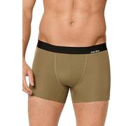 Nur Die Men's Boxer Bambus Herren Boxershorts Bamboo Weich Atmungsaktiv Flexibel Unterhosen Ohne Einschneidener Elastischer Gummibund Shorts, Green, M