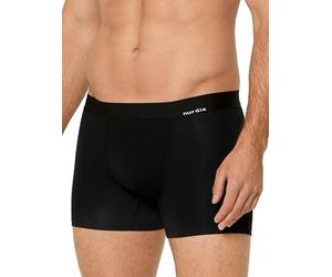 Nur Die Men's Boxer Bambus Herren Boxershorts Bamboo Weich Atmungsaktiv Flexibel Unterhosen Ohne Einschneidener Elastischer Gummibund Shorts, Black, L