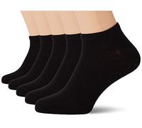 Nur Der Men's Pack of 5 Trainer Classic Socks Made of Breathable Cotton, Black, 43-46