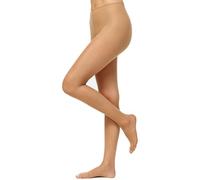 Nur Die Supersitz 20 Denier Large Sizes Transparent Fine Tights Matte Look Nylon Comfortable Waistband Women, almond, 46-48