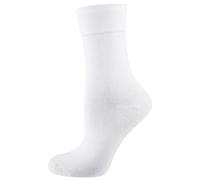 Nur Die Women's 98% Cotton high Sock with Comfort Waistband, Breathable and Comfortable, White (Weiß 920), 39-42