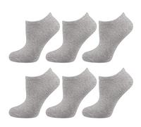 Nur Die Women's Da. Sneaker Bw 6er Socks, Hellgraumelange, 35-38 (Pack of 6)