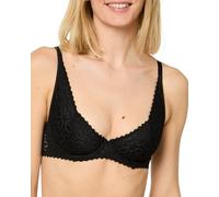 Nur Die Women's Daily Lace Bügel Verführerischer Spitzen Bh mit Breiten Trägern Breites Unterbrustband Optimalen Halt Bra, Black, 38B