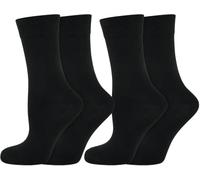 Nur Die Women's Damen Classic Baumwolle Doppelpack Socks, Schwarz, 40 Regular (Pack of 2)