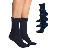 Nur Die Women's Damen Passt Perfekt Socken 3er Socks, opaque, Blue (Maritime 190), 6/8 (Pack of 3)