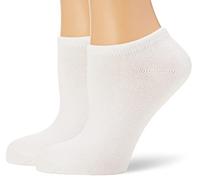 Nur Die Women's Damen Sneaker DP Ankle Socks, White, 39-42 (Pack of 2)