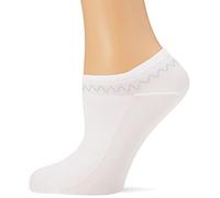 Nur Die Women's Feines Schuhsöckchen Ankle Socks, White (White 30), 6/8