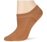 Nur Die Women's Feines Schuhsöckchen Ankle Socks, Brown (Amber 230), 6/8