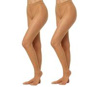Nur Die Women's Fit In Form 40 Strumpfhose 2er Tights Not Applicable, Amber, 44-48