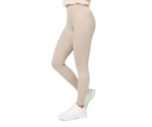 Nur Die Women's Leggings in Ripp-Optik Relax & Go High Waist Blickdicht Ribbed mit Komfortbund Leggings, Taupe, L