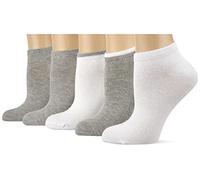 Nur Die Women's Damen Sneaker Socken Classic 5er Socks, opaque, Multicoloured (Grey/White 040), 6/8 (Pack of 5)