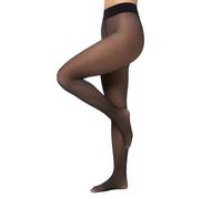 Nur Die Women's Transparent Extra haltbar 80 DEN Warme Fein-Strumpfhose Beige durchscheinend Komfortbund blickdicht Tights, Schwarz, S
