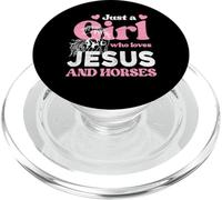Nur ein Mädchen das Jesus und Pferde liebt Reiterhof Horse PopSockets PopGrip for MagSafe