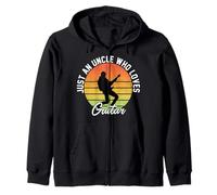 Nur ein Onkel der die Gitarre liebt Uncle Funny Zip Hoodie