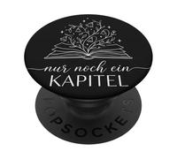 Nur Noch Ein Kapitel - Reading Aesthetic Floral Bookworm PopSockets Adhesive PopGrip