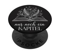 Nur Noch Ein Kapitel - Reading Aesthetic Floral Bookworm PopSockets Adhesive PopGrip