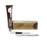 Nūr Tinting Brush with Aluminium Handle and Foldable Design | Eyebrow & Eyelash Tint 20ml Compatible With Apraise | Best Brow & Lash Semi-Permanent Dark Brown Colour Dye | UK Brand