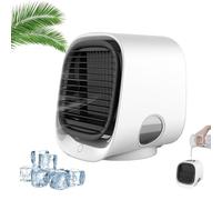 Nurabreeze Fan, Airabreeze Air Conditioner, Mini Portable Cooler Nurabreeze, Airabreeze Air Cooler with Tank & LED Nightlight, 3 Speeds, Instant Cooling, for Bedroom and Office (White)