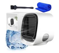 Nurabreeze Fan, Nutrabreeze Air Conditioner, Nura Breeze with Water Tank, Mood-Boosting 7-Color Lights, Humidifier - Your Personal Airabreeze Air Conditioner for Bedroom, Office, Outdoors (1Pcs)