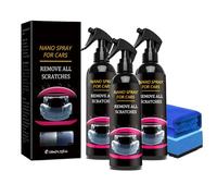 Nuracoat Nano Car Spray, Nurafix Nano Scratch Remover with Wipe & Sponge, Instant Invisible Repair & Long-lasting (120ml,3Pcs)