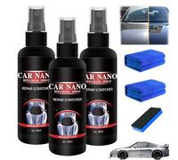 Nurafix Nano Scratch Remover, Nano Car Scratch Repair Spray,Nurafix Car Wax, Nurafix Scratch Repair, Fast Repairing Scratch Spray, Rub and Buff for All Vehicle Paint Care (100ml-3)