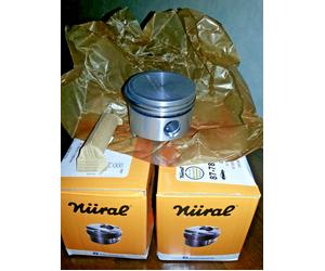NURAL 112 Abarth 70 Hp Piston Kit 4 Pcs Front Rear Silver 6/10