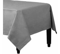 Nurano - Paper Table Cover 2 Pack Square Tablecloth, Decorative Table Cloth, Wedding, Christmas Party Table Covers, Paper Table Cloths | Covers for Tables - (Silver)