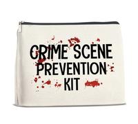 Nurawo Crime Scene Prevention Kit Makeup Bag Cosmetic Bags for Women Makeup Pouch With Zipper Travel Toiletry Organizer Bag