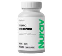 Nuray Internal Deodorant Supplement | Natural Chlorophyll 30 Capsules for Body Odor Control, Gut Health, and Fresh Breath | Vegan, Detox Support, & Skin Health | Odor Eliminator for Men & Women