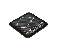 Nurburgring Nordschleife Circuit Coaster - 95mm x 95mm Square - Germany - Racing Grand Prix Tracks - Formula - Moto - GP - Green Hell - Placemat - Gift Ideas By Legacy Legends