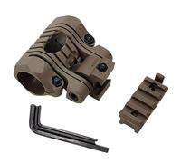 NURCIX Airsoft Helmet Accessories 25Mm Fast Flashlight Holder Mount with Wrench Quick Release(Brown)