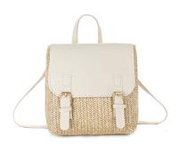 NURCIX Bohemian Straw Backpack Cute Shopping Dating Bag Luxury Design Beach Backpack Casual Holiday Daypack For Daily Ins Women's Straw Backpack Boho Shoulder Bag Versatile Mini Backpack Holiday