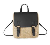 NURCIX Bohemian Straw Backpack Cute Shopping Dating Bag Luxury Design Beach Backpack Casual Holiday Daypack For Daily Ins Women's Straw Backpack Boho Shoulder Bag Versatile Mini Backpack Holiday