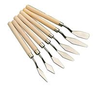 NURCIX Painting Stainless Steel Spatula Oil Paint Wood Handle Flexible For Artist 7pcs Oil Painting Spatula Set Painting Art Spatula Set Thin Flexible