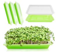 Nureeca 3 Pack Microgreens Growing Kit - Sprouting Kit with Mesh Tray & Base, Germination Trays for Seedlings for Cress, Sprouts & Microgreens Seeds