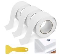 Nureeca Bath Sealant Strip - 3 Rolls Waterproof Caulk Tape for Bathroom, Kitchen, Bathtub, Toilet & Sink Gap Sealing with Application Tool