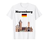 Nuremberg Travel Souvenir Germany Trip German Flag T-Shirt