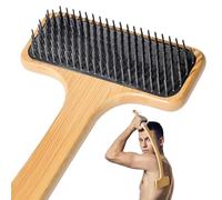 NURENDER Bamboo Back Scratcher for Men and Women, 22'' Oversized Body Scratcher with Curved Handle and Soft Wide Head, Effective Anti-Itch and Comfortable Massage, for the Elderly, Pregnant